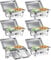 WILPREP Chafing Dish Buffet Set, 9L Rectangle Stainless Steel Food Warmer Container with Lids Food Pans Bain Maries and Fuel Holders for Catering, Buffet and Party (Set of 6 1/2 + 1/2 GN Containers)