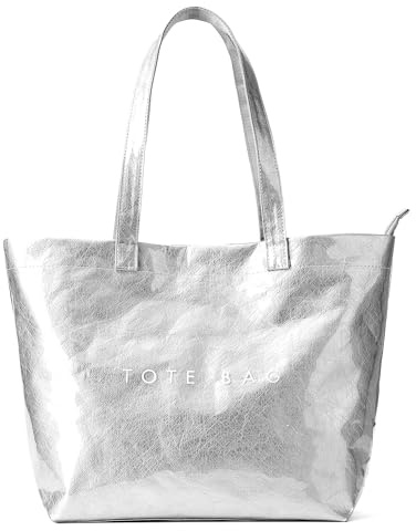 KALIDI Damen Shopper Tasche Transparent PVC Strandtasche Groß mit Reißverschluss Leicht Wasserabweisend Schultertasche für Sommer Strand Einkauf Arbeit Reise
