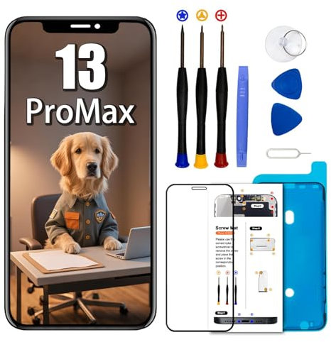 EFAITHLIFE for iPhone 13 Pro Max Screen Replacement 6.7 inch,LCD Display Touch Screen Digitizer Assembly with Repair Tools Set, Compatible with Model A2643, A2484, A2641, A2644, A2645(No Tools)