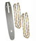 Cadena de motosierra de 10 pulgadas, barra guía de 3/8'' 0,050'', 40 eslabones de transmisión, repuestos for herramientas de jardinería WORX WG309 SWJ803E SWJ807E