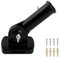 DIYCUT Soportes Asta Bandera Negro, Soporte Ajustable 180°para Banderas, Soporte Bandera de Acero Inoxidable, con Tubo de Expansión, Tornillo, para Balcón, Jardín, Uso Comercial (Negro)