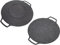 cardyven Korean BBQ Grill Plate, Non Stick Round Teppanyaki Pan for Gas Stove Camping Outdoor Cooking Aluminum Alloy Barbecue Griddle for Pork Belly, Meat, Pancakes (36cm)