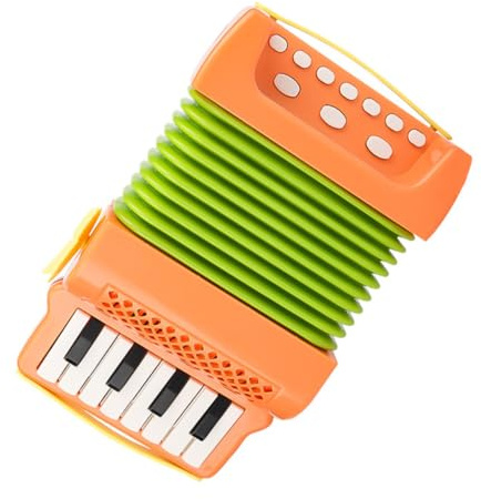 Mikinona Akkordeon Musikinstrument mit Bunten Tasten Pädagogisches Ziehharmonika Frühe und Feinmotorikentwicklung Kindgerecht Sicher und Kreativitätsfördernd