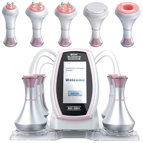 Dispositivo dimagrante da 80 K, dispositivo di bellezza e corpo 5 in 1, radiofrequenza RF con indicatore LED, per tonificare il corpo e dimagrire