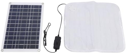 Masyrt 50-W-Solarpanel mit Elektrisch Beheizter Decke, Verstellbare Gänge, Tragbares Monokristallines Solarpanel Zum Wandern, Camping, Grillen Im Freien, Bleiben Sie überall Warm