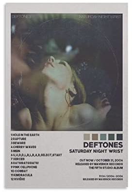 YSFDCY Poster und Drucke Senza Cornice 30 * 50cm Band Deftones Poster Decorativo appeso per ufficio Home Decor Camera da letto decorazione regalo