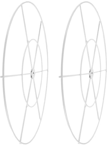 SAFIGLE 2 Stück Eleganter Runder Metallreifenkranz aus Eisen für Hochzeitsdekoration mit Einfachem Aufbau und Vielseitigem Design als Deckendekoration für Große Innenräume