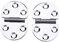 2Pcs 180 Grad Kupfer Scharniere Flip Top Scharnier Runde Rand Scharnier für Falten Tischplatte Nähmaschine Tisch Möbel