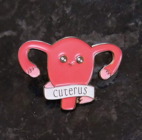 British Badges Cuterus Uterus Feminismus Feminist Endometriose Bewusstsein Emaille-Abzeichen Anstecknadel Pink