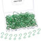 MELLIEX 120 Pezzi Ganci di Ornamento di Natale, Appendiabiti in Metallo a Forma di S per L'Albero di Natale Decorazione, Verde