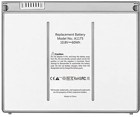 XITAIAN 10.8V 60Wh 5600mAh A1175 Ersatz Laptop Akku für MacBook Pro 15 A1175 A1260 A1150 A1211 A1226 MA348G/A MA466LLA
