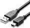 Adhiper -UC-E4 Câble de transfert de câble USB compatible avec appareil photo reflex numérique, Nikon D300 D3100 D3100S D3X D40 D40X D50 D60 D70 D100 D700 D40X D300s (1.5M / Noir