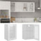 MOONAIRY Hängeglasschrank Küche, Küchenschrank, Schrank Mit Glastüren, Küchenhängeschränke, Wandvitrine Hängend, Hochglanz-Weiß 40x31x60 cm Spanplatte