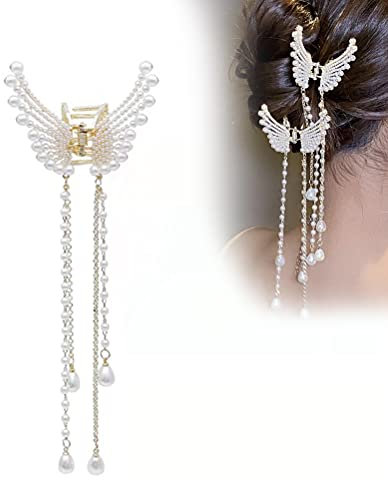 Rvtkak Pinces à cheveux papillon en métal - Grande pince à cheveux antidérapante - Accessoires pour cheveux papillon - Pince à cheveux pour femme et cheveux épais