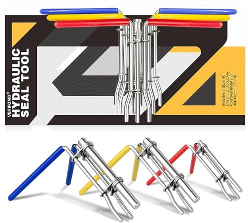 VEHIFOMO Hydraulic Seal Installation Tools, Hydraulic Cylinder Piston Repair Seal Kit, U-Cup Rod Seal Installation Tool Kits Upgraded Seal Twistor Install Tool Set (3 PCS)