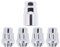 HouYeen Set di 5 dadi di bloccaggio M12 x 1,5 con sede conica a 60 gradi con kit chiave per F-ord Focus Fiesta