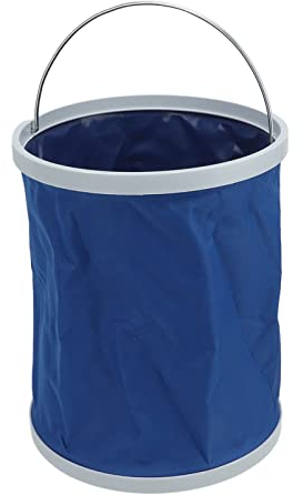 Cubo plegable, tela Oxford engrosada multifuncional Cubo de almacenamiento plegable impermeable Cubo de limpieza Cubo de trapeador Plegable portátil 13L galón Pequeños suministros de agua de plástico
