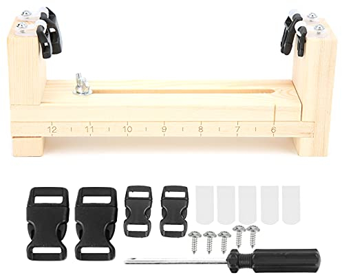 Paracord Jig Armband Maker, Verstellbare Länge DIY Armband Gewebter Holzrahmen Fallschirm Schnur Wristband Maker Bracelet Knüpfhilfe Geflecht Stricken Tool Kit