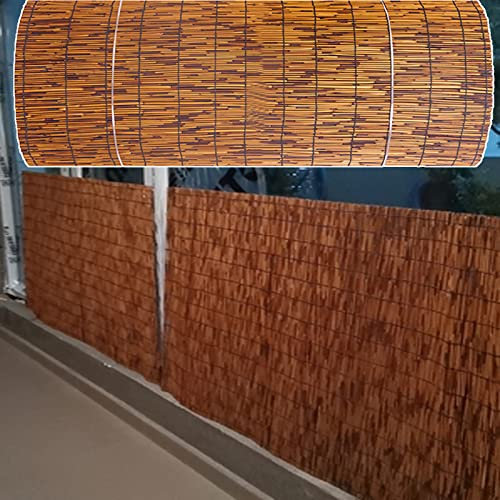 KDDFN Clôture de Confidentialité en Roseau Naturel,Panneaux D'écran D'intimité de Patio,Clôture de Roseau de Balcon,Décoration de La Maison,Respirante,Personnaliser,pour Cour,Jardin (60x200cm/2x7ft)