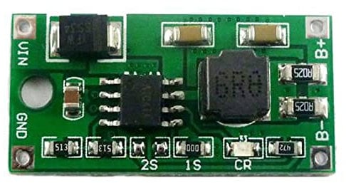 1S 2S 3S Buck Li-Ion Lithium Battery Charger Module DC 5V-23V 6V 9V 12V 15V 18V to 4.2V 8.4V 12.6V for 3.7V 7.4V 11.1V CELLS (2S 1A)