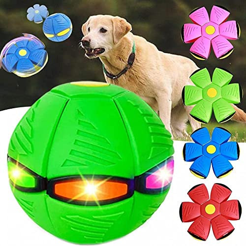 Jouet pour animal de compagnie - Balle soucoupe volante pour chien, jouet soucoupe volante, jouet soucoupe volante pour animal de compagnie, vert - six lumières