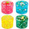 4 Piece Kit Jelly Crunchy Slime, Red Cherry,Blue Rainbow Yellow Lemon and Green Mermaid Jelly Crunchy Slime, Super Soft and Non-Stick, Birthday Gift Slime Party Gift