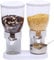Eivdru Dispensador de cereales Triple Contenedores de cereales Contenedores de almacenamiento de maíz dispensador de cereales con 2 recipientes para desayuno, herramientas de cocina(blanco)