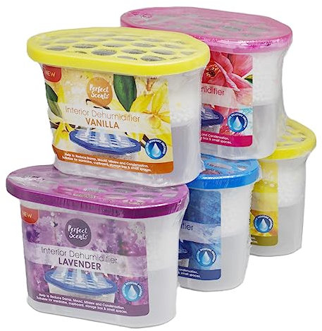 6x Perfect Scents Dehumidifier Home Interior Damp Mould Moisture Mildew 500ml (Mix)