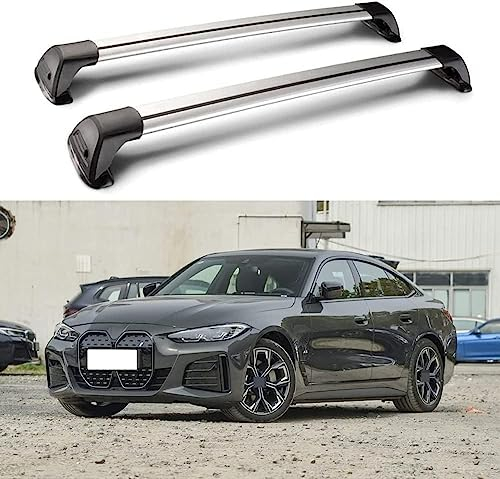 Auto Aluminium Dachträger für BMW i4 Gran Coupe 2022 2023 2024BMW i4 Gran Coupe 2022 2023 2024 Auto Dachträger Fahrradträger Dachträger Lastenträger 2-teiliger Kreuzschienen-Dachträge