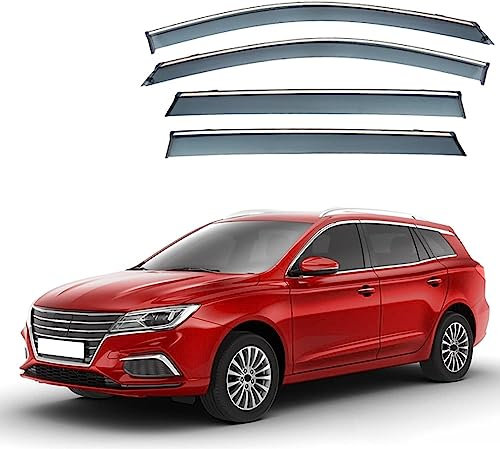 4 Pcs Car Wind Deflectors for MG5 SW EV Wagon MK2-EP22 2020 2021 2022 2023, Front Rear Side Window Visor Rain Smoke Guards Car Accessories
