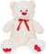 SNOWOLF Ours en Peluche géant XXL - avec Yeux Boutons - 110 cm - Grand Ours en Peluche Doux - Cadeau pour Un Anniversaire, la Saint-Valentin ou Noël (1,1 m, Crème)