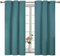 YSTELLAA Tende 100% Oscuranti Per Interni 2 Pezzi, 117×137cm, Effetto Lino, Tende Termiche, Con Anelli, Tenda Termica Isolante Freddo E Caldo, Fonoassorbenti, Moderne, Verde