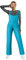 TDEOK Tuta da gioco casual da donna, pantaloni impermeabili, salopette da sci, neve, antivento, da snowboard, Blu, XL