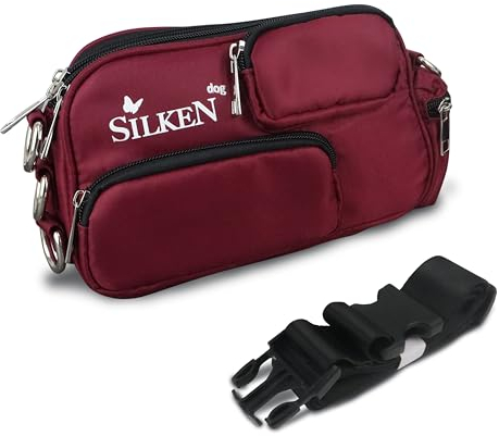 Gassi Tasche Hund mit vielen Fächern I Hundetraining I Leckerlitasche I Hundetasche I Trainingstasche I tragbar als Gürteltasche, Bauchtasche oder Cross Body I (Rot) Austauschbare Riemen