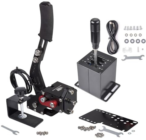 CNRAQR Palanca de cambios USB de PC y simulador de juego de carreras 7+R H Gear para Logitech G29 G27 G25 G920 con Thrustmaster T300RS/GT