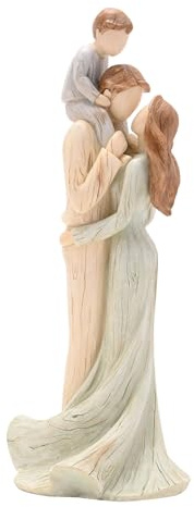 MAISONICA Family Figurine Mum Dad Son Ornament Parents Gift 28cm