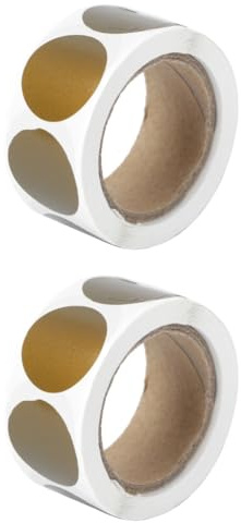 EXCEART 2rollen Goldene Runde Aufkleber Selbstklebende Sticker Für Etiketten Und Partydekoration Für Scrapbooking Und Kreative Bastelprojekte
