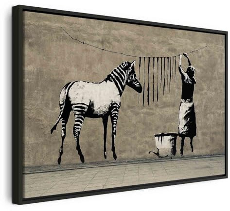 murando - Leinwandbild Art Tiere Straßenkunst, 120x80 cm, Schlafzimmer | Hochwertige Leinwand, sofort aufhängbar, ideal fürs Wohn- oder Schlafzimmer, wasserfest und lichtecht, langlebig, stilvoll