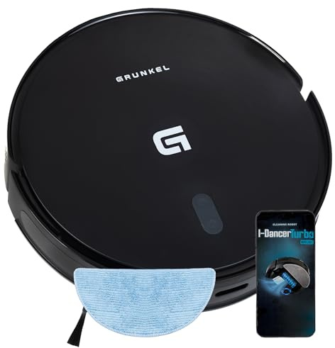 Grunkel Robot Aspirador y friegasuelos I-Dancer Turbo Brush con navegación giroscópica y Motor de 5000Pa