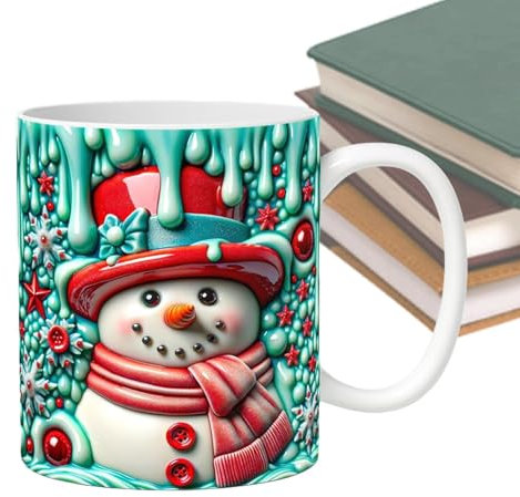 Generisch -Kaffeetasse, neuartige Kaffeetassen,350 ml Keramik-Biertrink- -Becher - Reise-Eiswasserbecher. Weihnachtstrinkbecher für Mutter, Vater