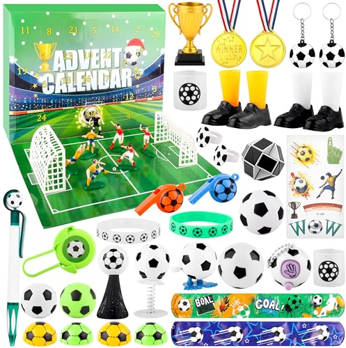 Belloxis Adventskalender Fußball Adventskalender 2024 Fussball Adventskalender Fussball Geschenke Jungen Fußball Geschenke für Jungs Adventskalender Fussball