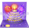 FITMITE Pop-up Geburtstagskarte 3D Geburtstagskarten mit Musik und Licht Happy Birthday Karte Geburtstagsgeschenke für Frauen Männer Freundin(Purpur-Gold)