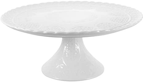 GREENADSCAPE Vassoio in Ceramica Per Snack Piatto Per Colazione Base Alta Supporto Per Pane E Torta