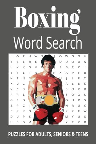Boxing Word Search Puzzle Book: Boxing Word Search Brain Teaser to Stimulate Your Mind with Solutions Included for Adults, Teens and Older Children