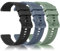 Meliya Correas para Huawei Watch GT 2 46mm Mujer Hombre,3Piezas 22mm Pulsera Silicona para Huawei Watch GT 3/GT 3 Pro 46mm/GT 4 46mm/GT 2 Pro/GT 2e/GT Sport/Active/Elegant(Negro/AzulGris/Verde)