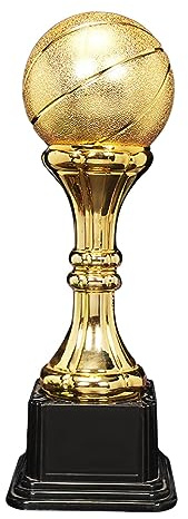 APLVFFZH PP Basketball Award Trophées Coupe Couleur Or Récompenses Prix Cadeaux de Fête pour Événements, Fêtes, Anniversaires, Cérémonie, 33 cm