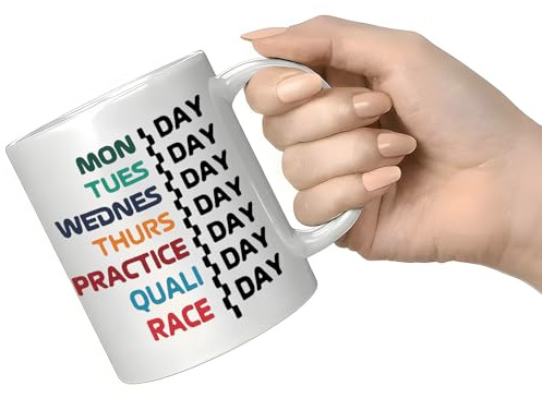 Tassen Kaffeebecher Geschenke für F1-Fans Männer Freundin Partner Rennfahrer Best Friends Kollegen Geburtstagsgeschenk Männergeschenke Kaffeetassen Geschenk Tasse Becher Kaffeetasse Eine Woche