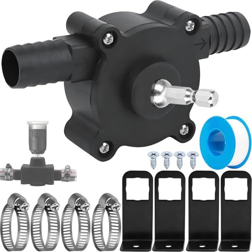 EATBALE Mini Electric Drill Pump Hand Drill Powered Water Pump with Hex Shank for Diesels Oil Gardening Pond Aquarium Fish Tank Quick Pumping Speed