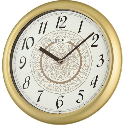 Seiko Clocks Wanduhr Gold metallic