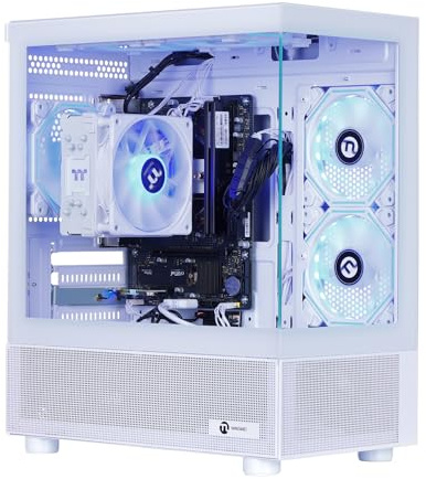 NINGMEI PC Gamer | AMD Ryzen 7 5700G 4.6GHz | AMD Radeon Vega Graphics | 16Go DDR4 RAM 3200MHz | 1To NVME SSD | 550W PSU | Windows 11 Home | WiFi | White
